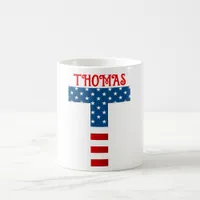 4th Of July Monogram Personalized Coffee Mug