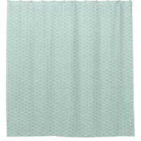 Teal Honeycomb Shower Curtain