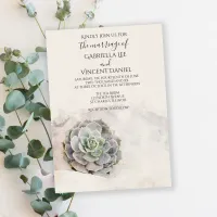 Watercolor Succulent Wedding Invitation