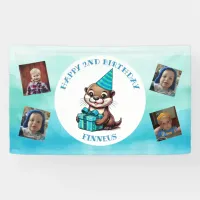 Otter Themed Boy's Birthday Personalized Banner