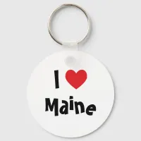 I Love Maine Keychain