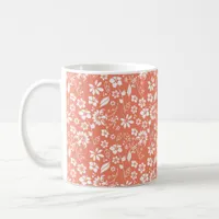 Coral Peach Tropical Flowers Spring Garden Coffee Mug