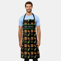 Personalized Best Dad Ever Cute Barbecue Foods Apron