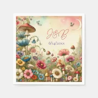 Personalized Cottage Core Wedding  Napkins