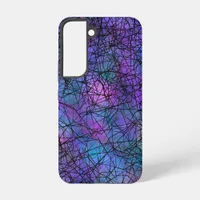 Purple and Black Abstract Line Unique Art    Samsung Galaxy S22 Case