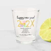 Simple Elegant New Year's Eve Party Gift Box Bow Shot Glass