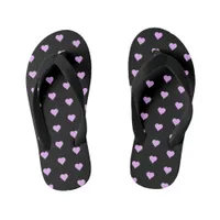 Pink Hearts  Kid's Flip Flops