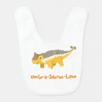 Uncle-o-Saurus-Love: Adorable Dino Delight Baby Bib