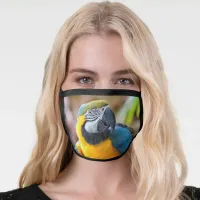 Beautiful Blue and Gold Macaw Parrot Bird Face Mask