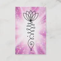 *~* Lotus Heart Glitter Rays Nirvana Reiki Yoga Business Card