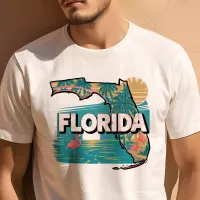 Retro Travel Iconic Florida Graphic T-Shirt