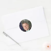 President Bill Clinton Official Portrait Classic Round Sticker