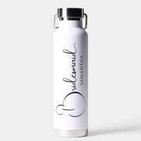 Personalized Bridesmaid Typography Water Bottle