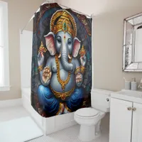 Colorful Ganesh Shower Curtain Sets