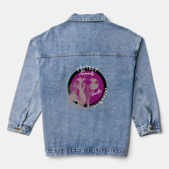Sentinel of Harmony: A Call to Conservation Denim Jacket