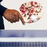 Cherry Blossom Ping Pong Paddle