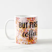 Japanese Sakura Cherry Tree Flowers Typography Coffee Mug