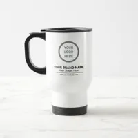 Simple White Professional Custom Logo Promotional Travel Mug