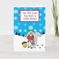 Funny Squirrel Nutty Year, Christmas Card