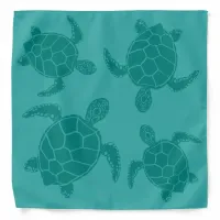 Sea Turtle Blue Bandana