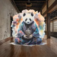 *~* Fantasy Zen Panda Bear Rainbow SC5  Metal Print