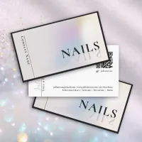 Modern Holographic Nail Business Card