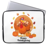 Happy Thanksgiving Typography  Laptop Sleeve