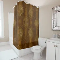 A Gold like shield effect Shower Curtain