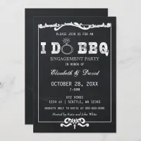 chalkboard i do bbq engagemnet party invitations