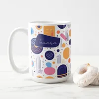 Retro Geometric Abstract Pat#7 Indigo ID1067 Coffee Mug