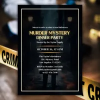 Halloween Detective Murder Mystery Dinner Party Invitation