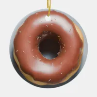 Happy Holi-Glaze | Funny Donut Pun Christmas Ceramic Ornament