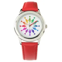 Cute colorful sea fish rainbow pattern watch