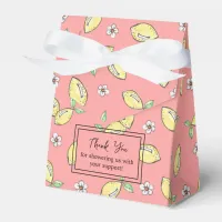 Bridal Shower Lemon Pattern Main Squeeze Favor Boxes