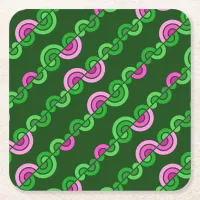 Abstract purple green flowers pattern