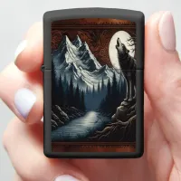 Wolf's Moonlit Howl Zippo Lighter