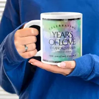 Elegant 34th Opal Wedding Anniversary Celebration Giant Coffee Mug