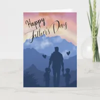 Walking Life's Path With Dad: Father's Day  Holiday Card