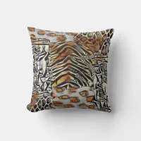 Safari Wild Animal Print Throw Pillow