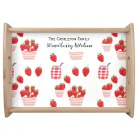 Strawberries and Cream Kitchen Summer Strawberry Serving Tray