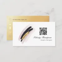 Trendy Brush Strokes Collage Business Card