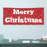 Trees and Snowflakes Christmas Banner