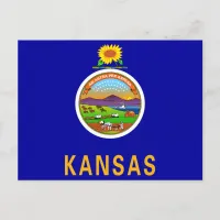 Kansas State Flag Postcard