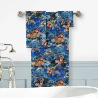 Tropical Underwater Dolphins and Fish Bath Towel Set