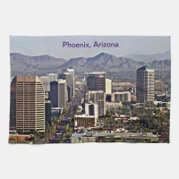 Downtown View of Phoenix, Arizona Kitchen Towel