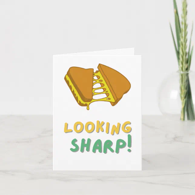Funny Melting Grilled Cheese Greeting Card