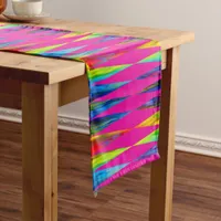 [Rainbow Fiesta] Harlequin Geometric Hot Pink Short Table Runner