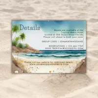 Summer Ocean Beach Wedding Simple Details  Enclosure Card