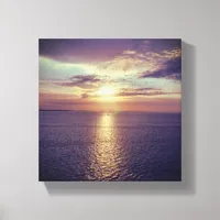 Sunrise Over The Ocean Waves Canvas Print