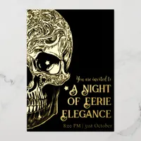 A Night of Eerie Elegance Luxury Halloween Foil Invitation